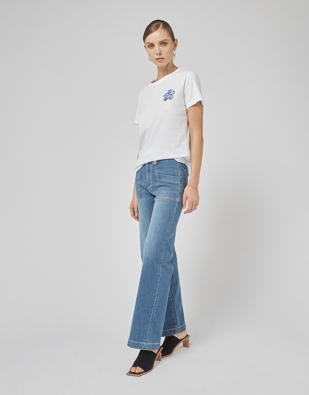 DRICOPER DENIM - Clare White FL Printed Tee