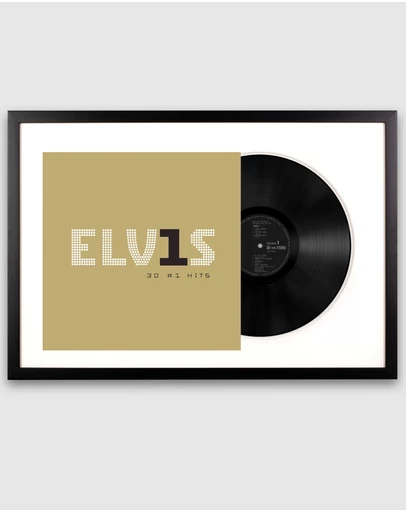 iWorld - Framed Elvis Presley Elvis 30 #1 Hits Vinyl Album Art