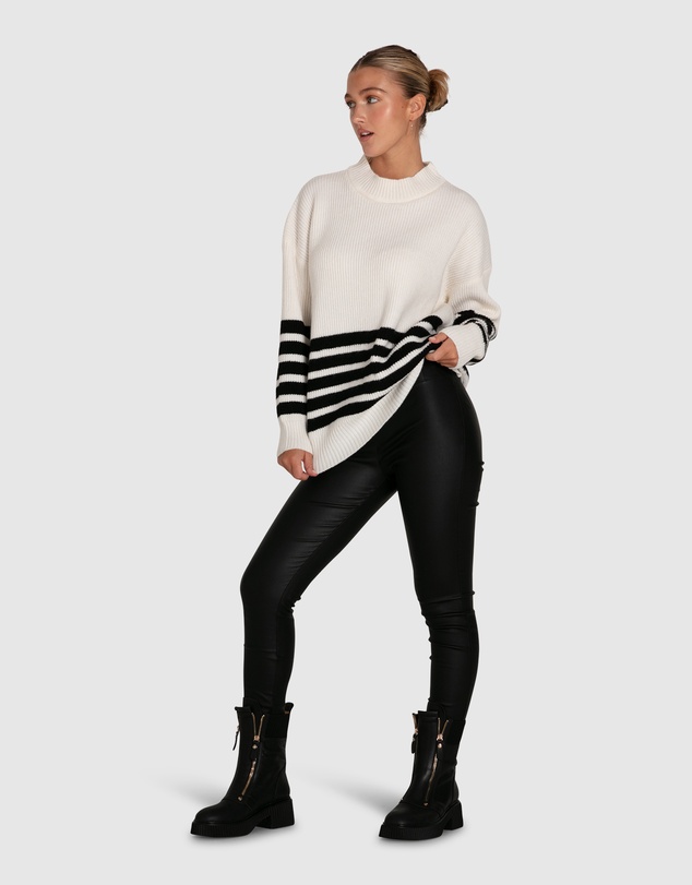 Belle & Bloom - Everything I Do Oversize Striped Knit