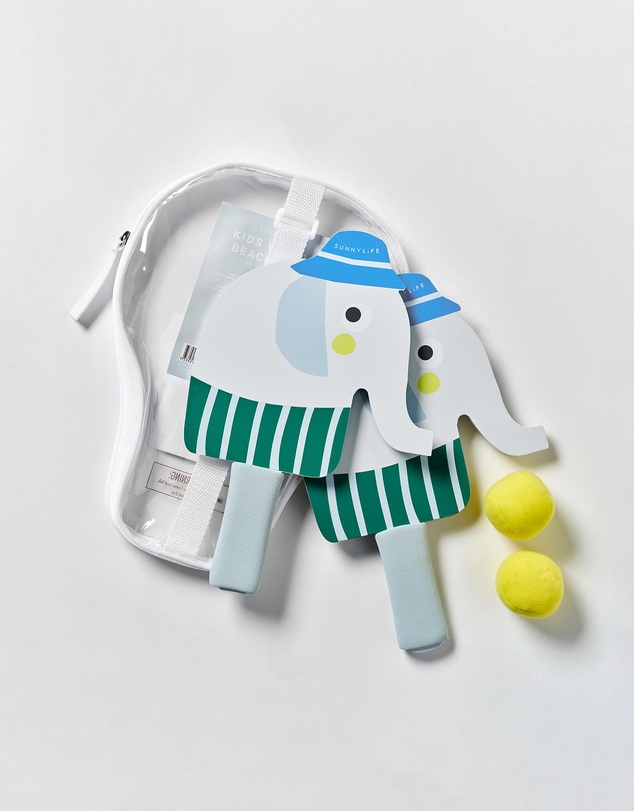 Sunnylife - Eli the Elephant Velcro Beach Bats - Kids