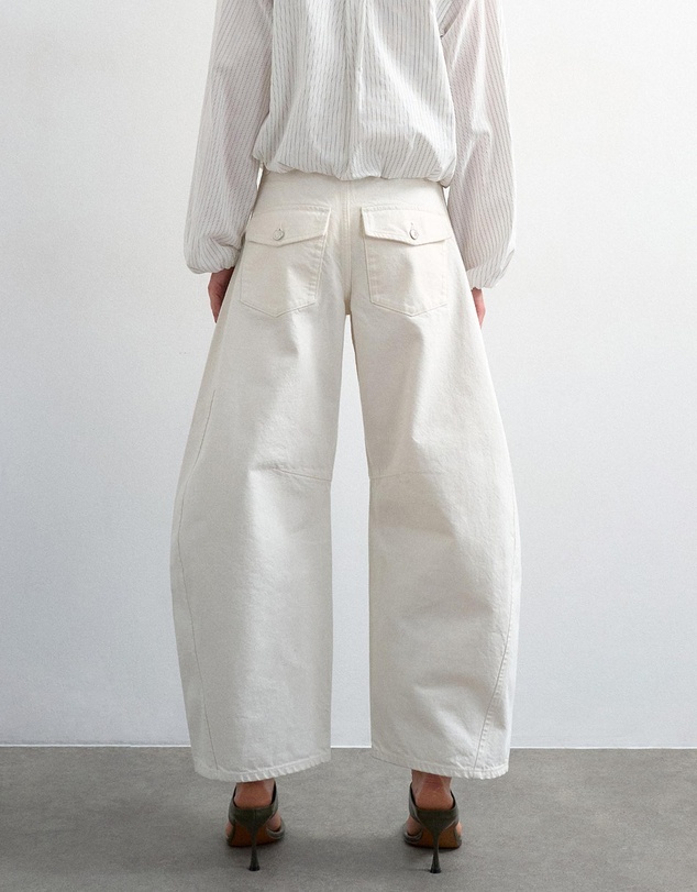 TOPSHOP - Tilda Denim Barrel Mid-Rise Jeans