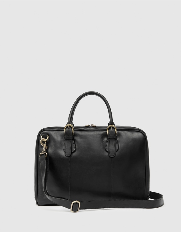 Republic of Florence - The Madrid Matt Black Briefcase