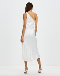 Third Form - Running Water Bias One Shoulder Dress
