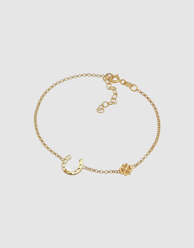 Elli Jewelry - Bracelet Horseshoe 925 Sterling Silver Gold-Plated
