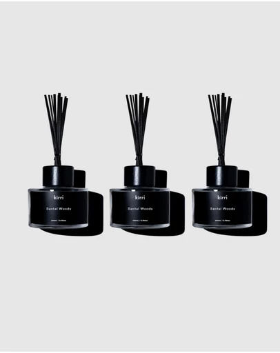Kirri by Scent Australia Home - Santal Woods Reed Diffuser Trio (Formerly Santal 66)