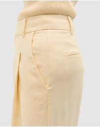 Seed Heritage - Tailored Linen Pleat Front Pant