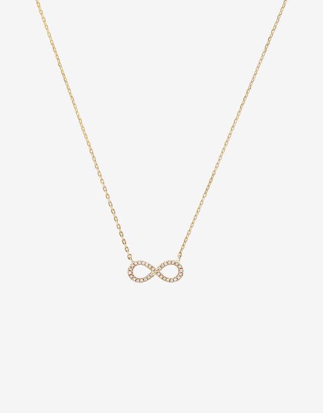 Michael Hill - Infinity Necklace with Diamonds in 10kt Yellow Gold