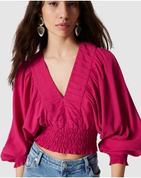 & Other Stories - Smocked Puff-Sleeve Blouse