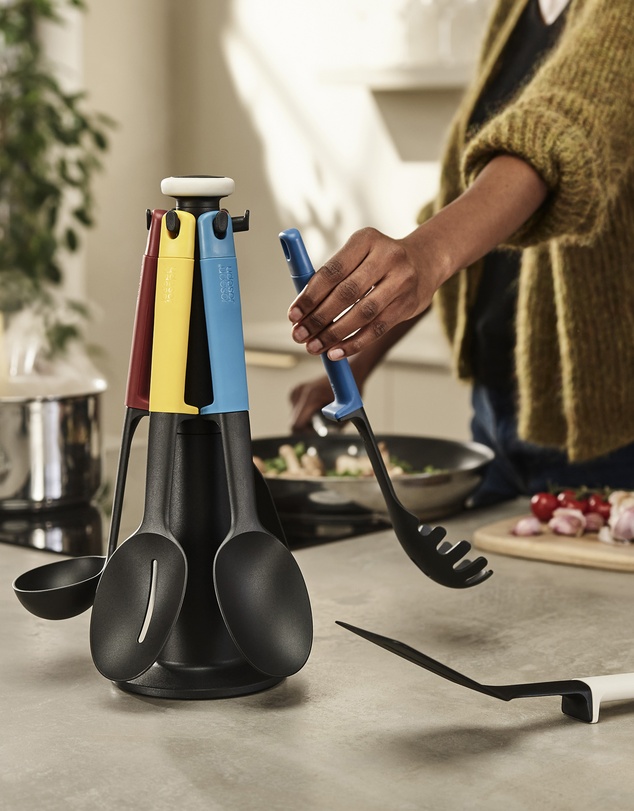 Joseph Joseph - Elevate™ Carousel 6-piece Utensil Set with Rotating Storage Stand (Multicolour)