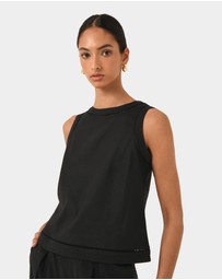 Forcast - Perry Linen Embroidery Top