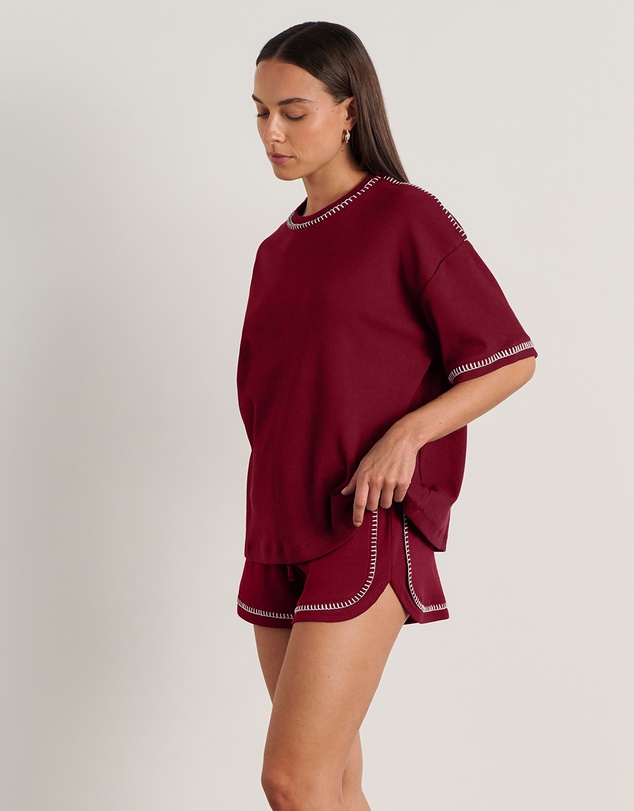 Jag - Celina Blanket Stitch Tee