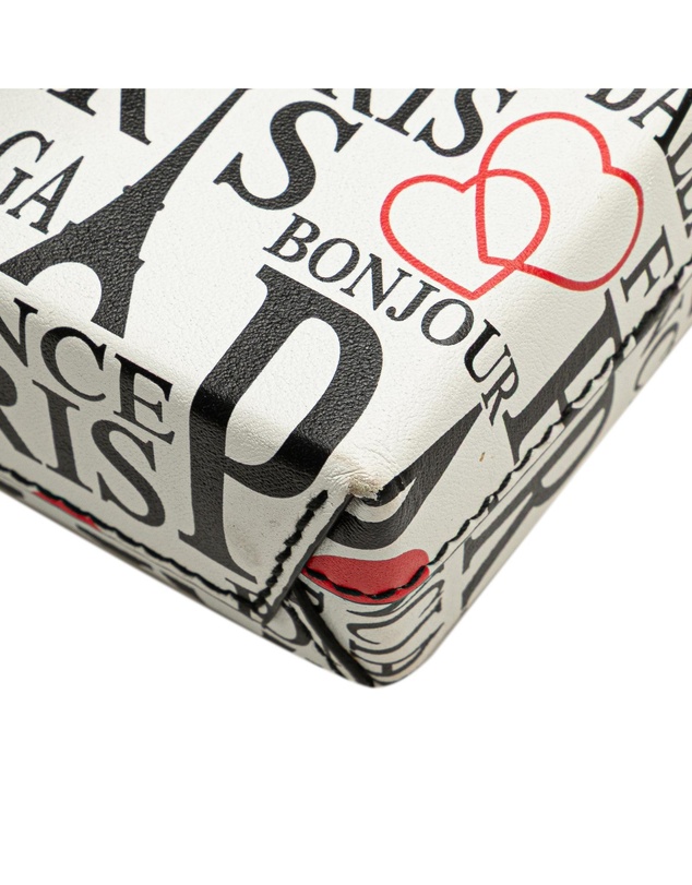 Pre-Loved by Azura Reborn - Pre-Loved Mini Calfskin Bonjour Paris Shopping Phone Holder