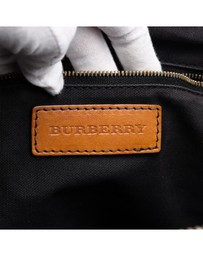 Pre-Loved by Azura Reborn - Pre-Loved Small Leather Trimmed House Check Canvas Bridle Orchard Satchel