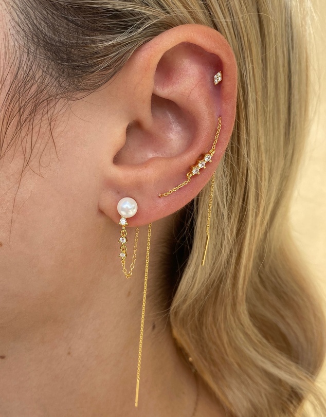 Izoa - Natalie Drop Stud Earrings