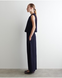 COS - Boiled-Wool Barrel-Leg Trousers