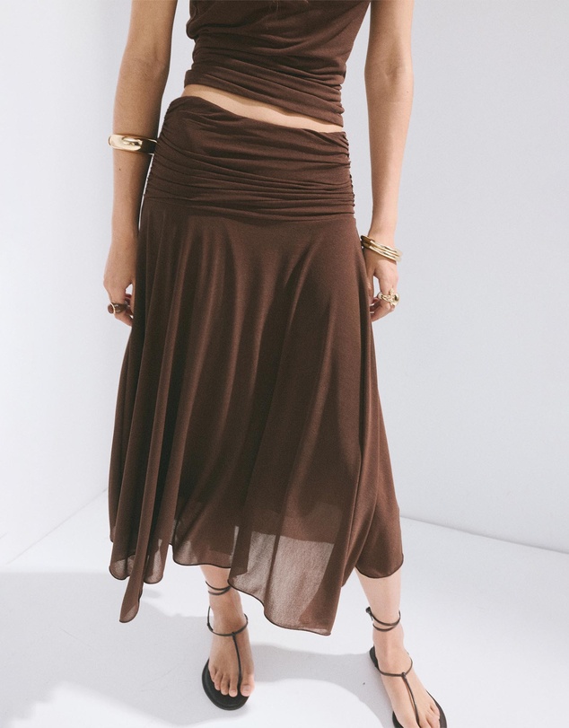 M.N.G - Asymmetric Chiffon Skirt