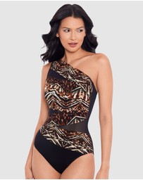 Miraclesuit Swimwear  - Tribal Tigress Jena One Shoulder Tummy Control Swimsuit