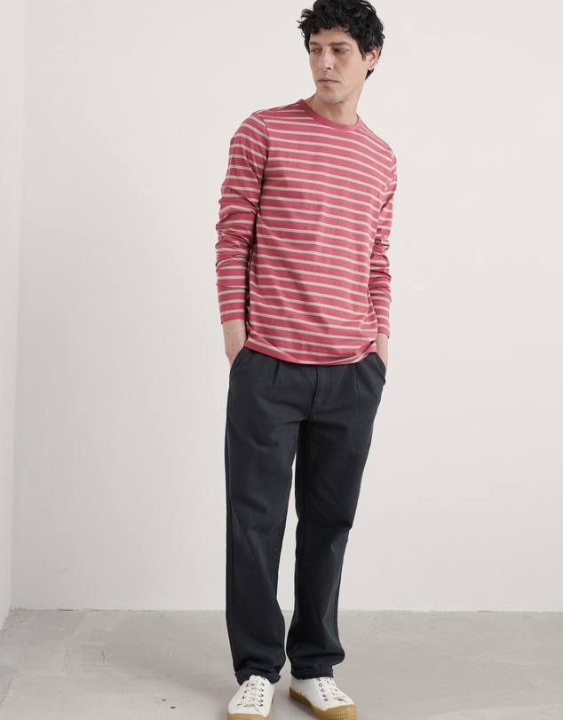 Seasalt - Seasalt Cornwall Pink Sailor Shirt With Crew Neck