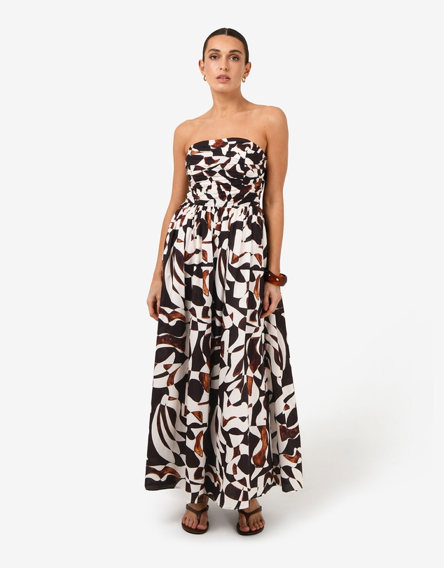 Forcast - Hazel Printed Strapless Dress