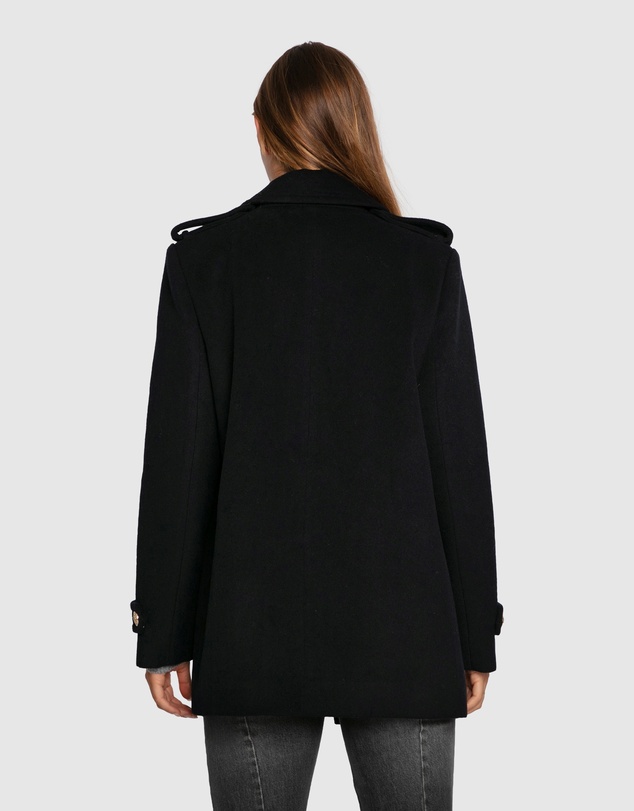 Belle & Bloom - Harbour Military Wool Blend Pea Coat