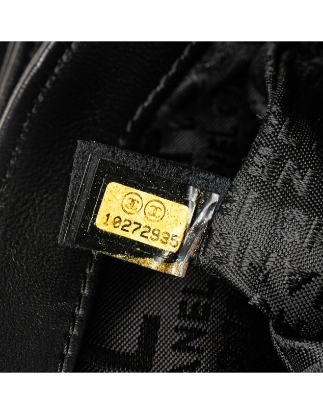 Pre-Loved by Azura Reborn - Pre-Loved Choco Bar Calfskin Camellia No. 5 CC Shoulder Bag