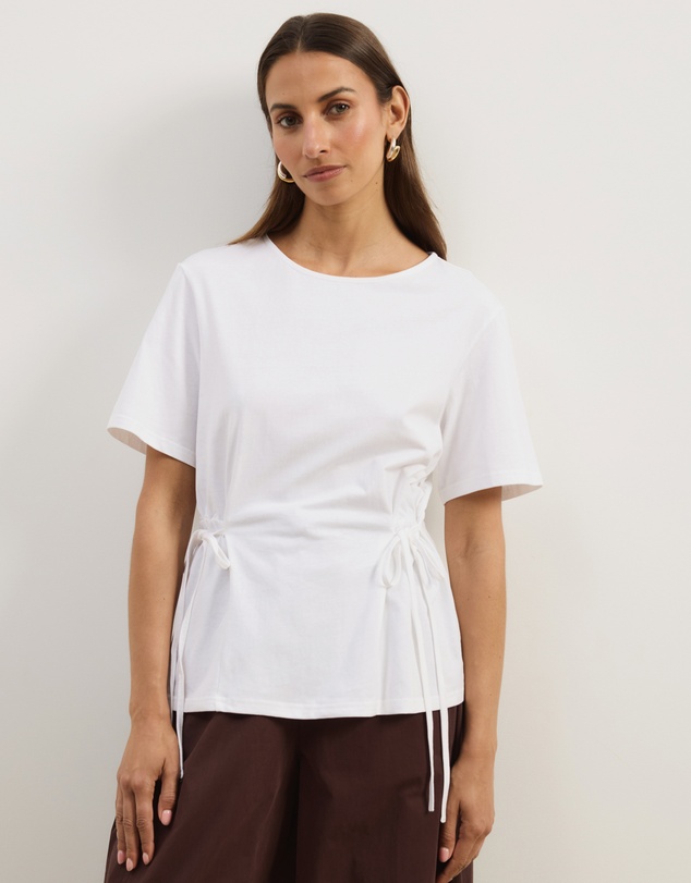 Atmos&Here - Short Sleeve Tie Waist T-Shirt