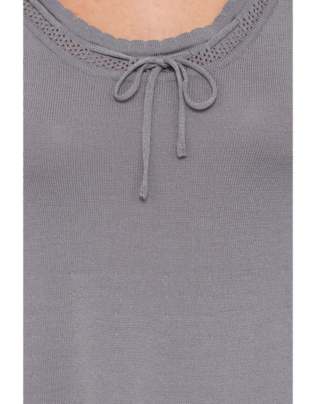 Petal & Pup - Kaylee Knit Long Sleeve Mini Dress - Grey