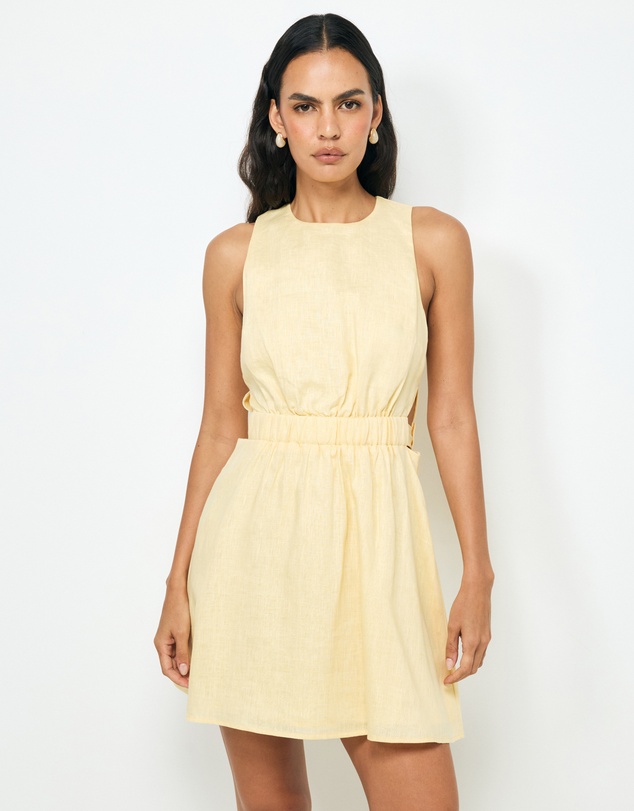 AERE - Mysa Linen Mini Dress