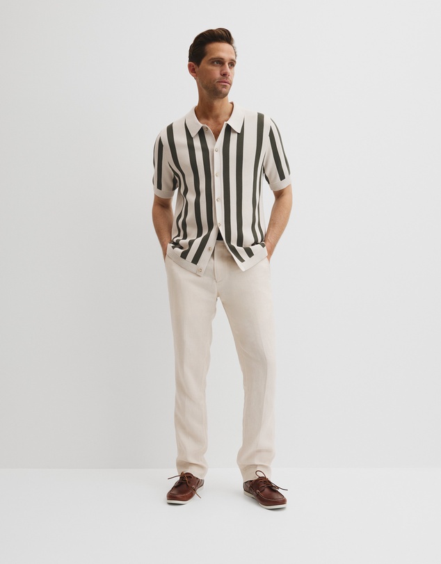 Country Road - Organically Grown Cotton Stripe Knit Shirt