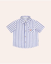 Huxbaby - Ocean Stripe Shirt - ICONIC EXCLUSIVE - Babies-Teens