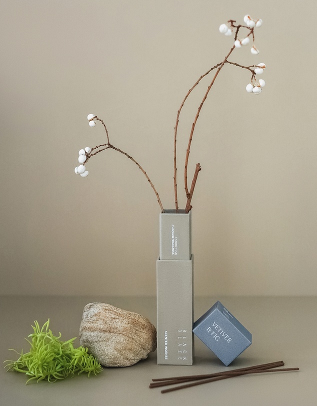 Black Blaze - Vetiver & Fig Scented Incense