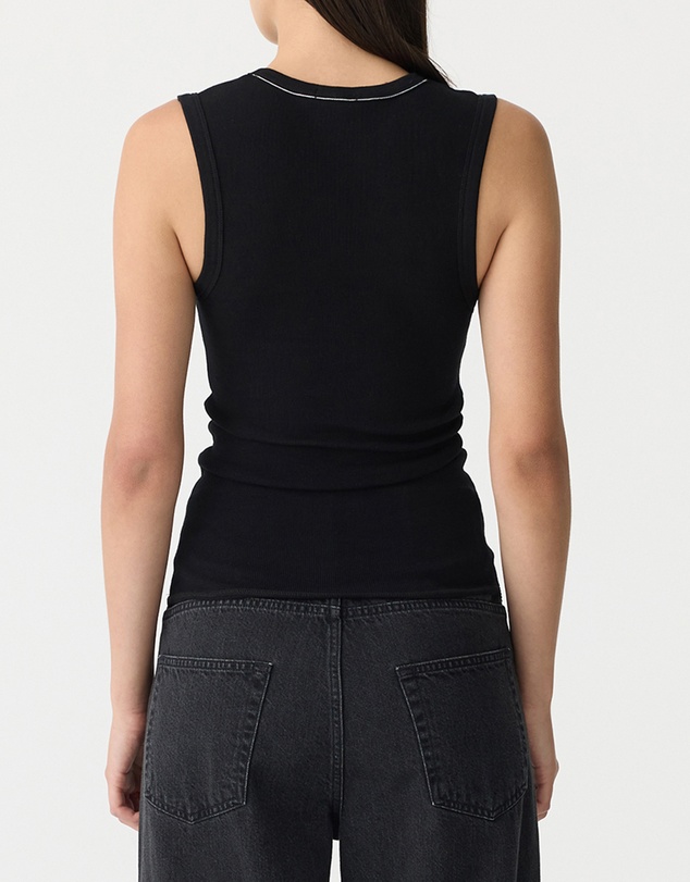 Bassike - Low Scooped Rib Tank