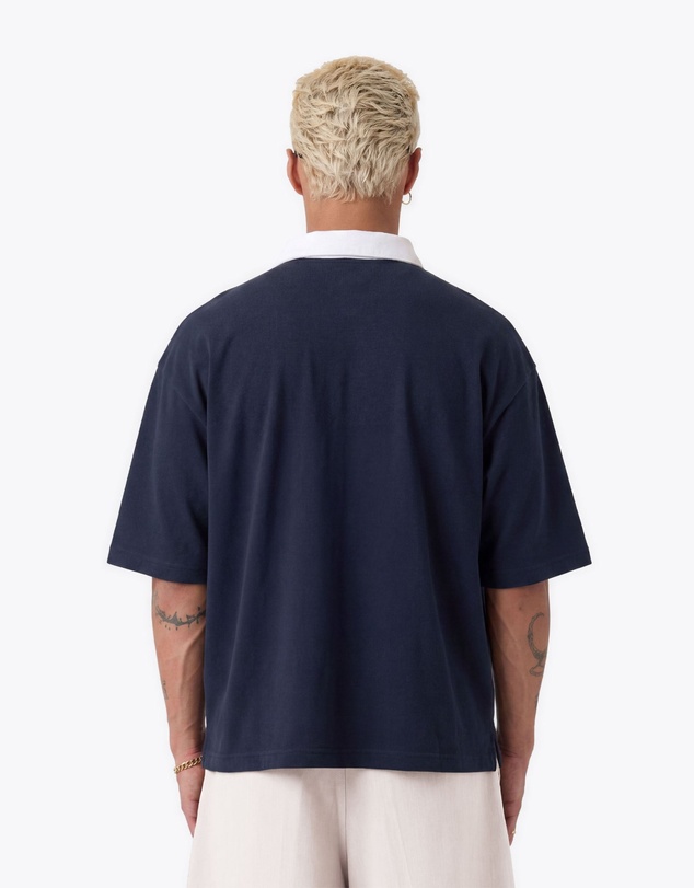 Zanerobe - Box Crop Polo Navy/White