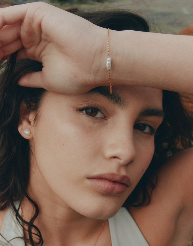 SAINT VALENTINE - Cielo Single Pearl Bracelet - Gold