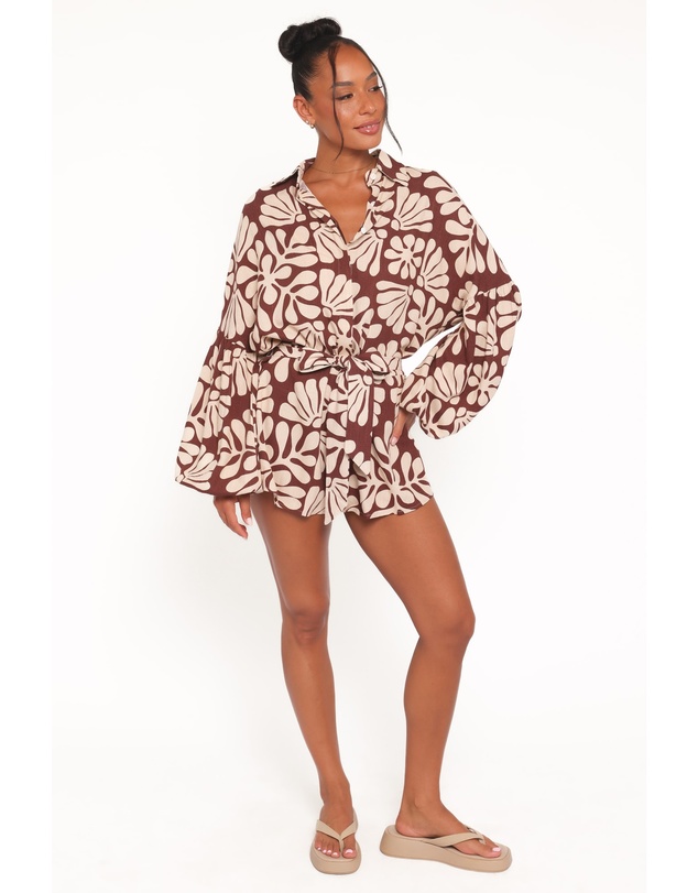 Petal & Pup - Tansy Playsuit - Brown Floral