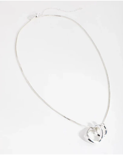 Lovisa - Silver Plated Swirl Pendant Necklace