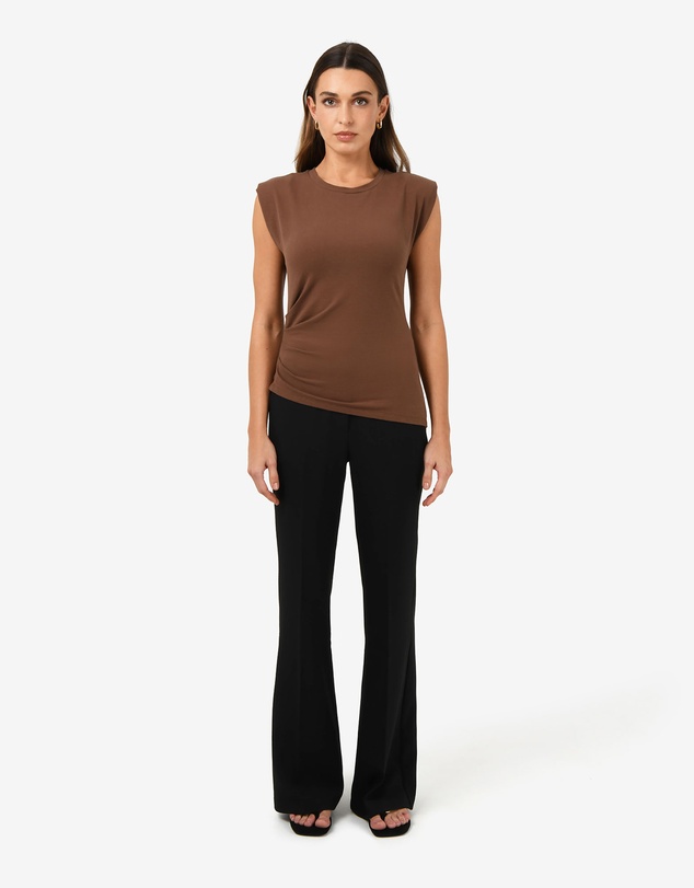Forcast - Sarah Padded Ruched Jersey Top