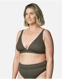 UNE PIECE - Textured Never Say Never Bralette Bikini Top