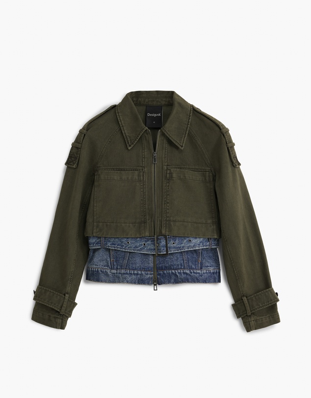 Desigual - Combined short denim jacket
