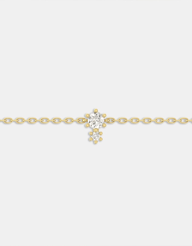 CA Jewellery - Classic Double Stone Bracelet Gold