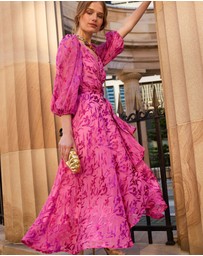 SACHA DRAKE - Sherbet Breeze Midi Wrap Dress