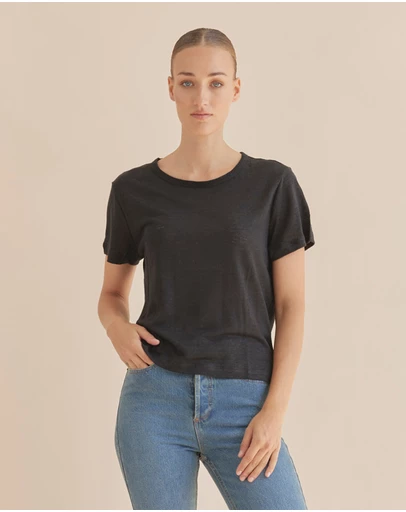 Amelius - Coogee Linen Crew Neck Tee