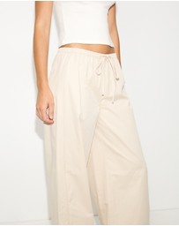 Dazie - Mist Drawstring Wide Leg Pants