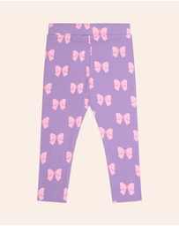 Huxbaby - Bow Rib Leggings - ICONIC EXCLUSIVE - Babies-Kids