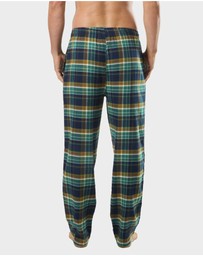 Mitch Dowd - Mens Paddy Plaid Bamboo Pyjama Pants - Green