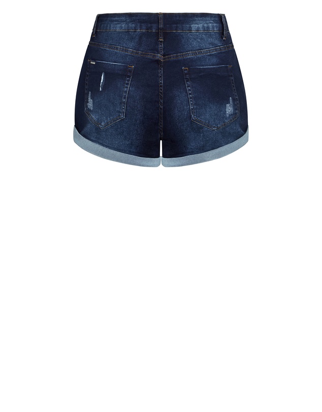 City Chic - Denim Cuff Short