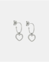 Karen Walker - Heart Hoop Earrings