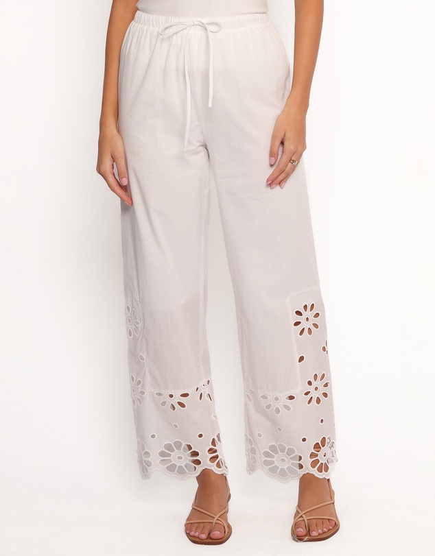 Petal & Pup - Lola Cut Out Detail Pants - White