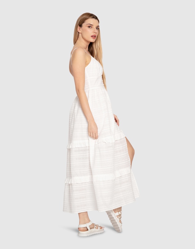 Belle & Bloom - Superstition Tiered Maxi Dress - White