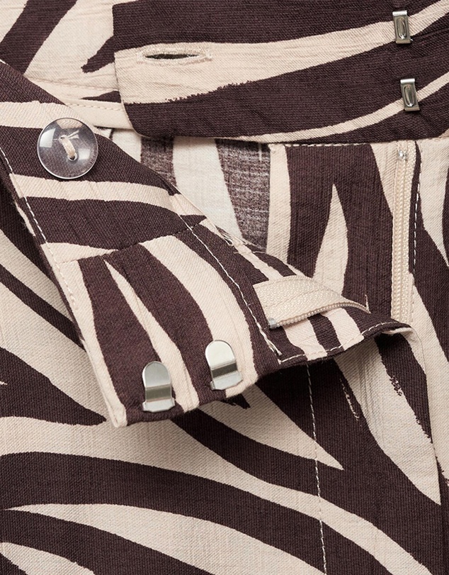 M.N.G - Straight-Leg Zebra-Print Pleated Trousers
